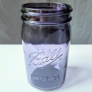Purple Glass Ball Improved Quart Mason Jar 100 Years of American Heritage USA